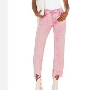 Free People Pink Wash MAGGIE Jean